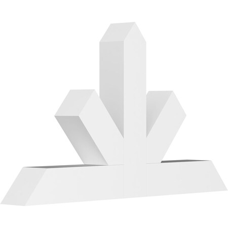 Ekena Millwork Saratoga Architectural Grade PVC Gable Bracket, 36"W x 21"H x 4"D x 4"F, 14/12 Pitch GBP036X21X0404SAR00